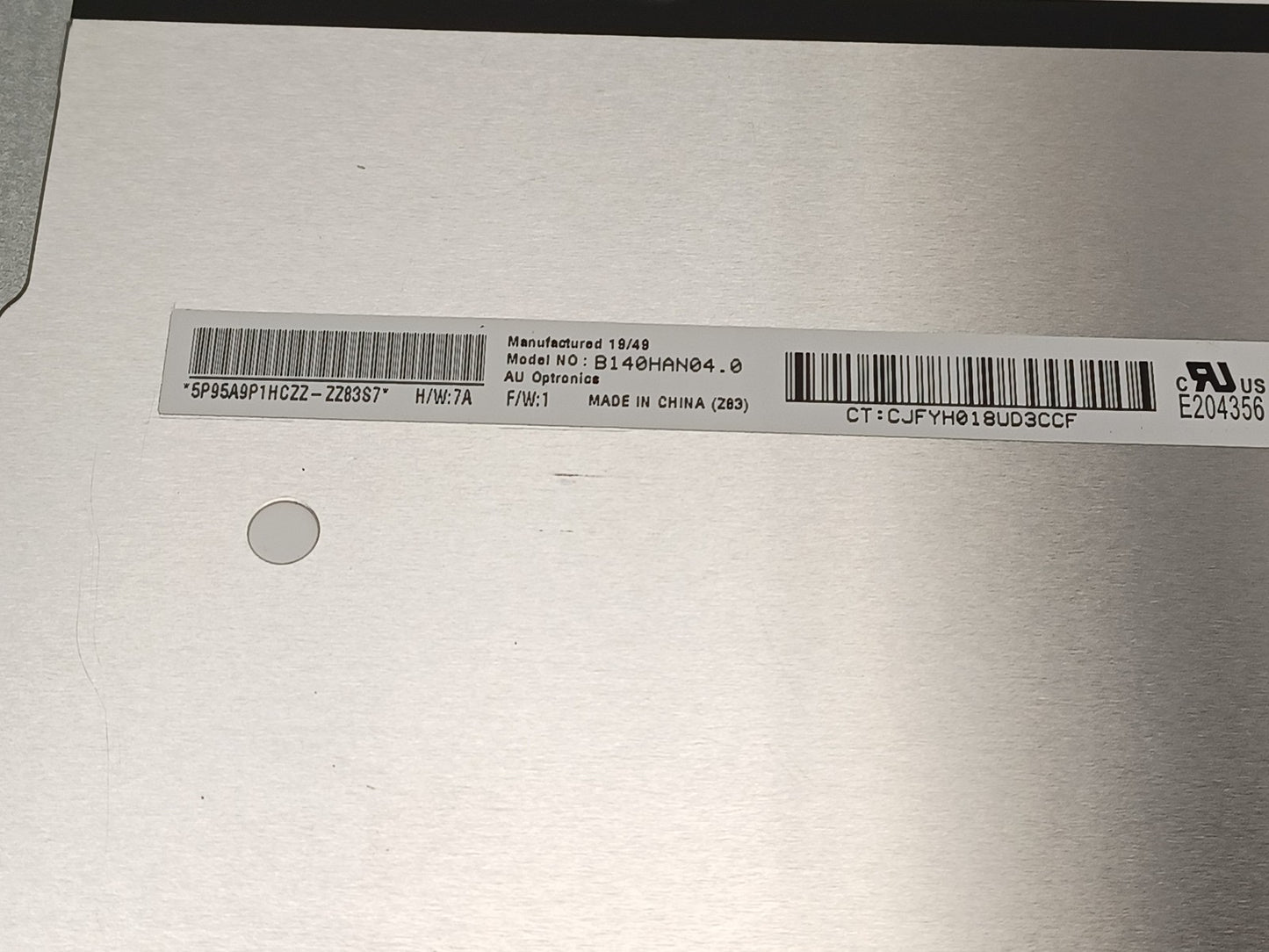 AU Optronics B140HAN04.8 14" Laptop LCD Display Screen