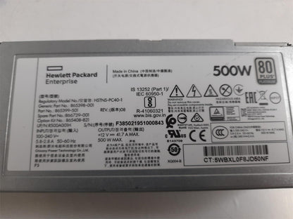 HP ProLiant DL380 GEN10 500W Server Power Supply Unit 865398-001 865399-501