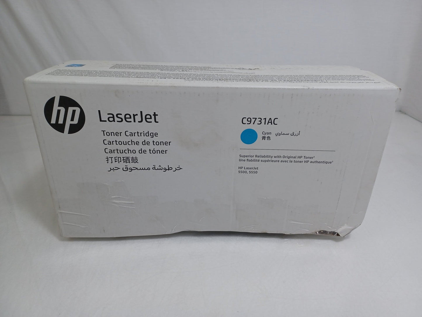 Genuine HP C9731A LaserJet Cyan Toner Cartridge - Damaged Box