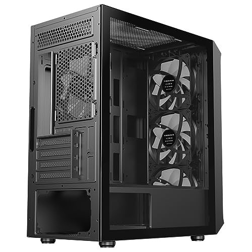 CiT Saturn Airflow Micro-ATX Black RGB PC Gaming Case mATX ‎CIT-SATURN-BLK