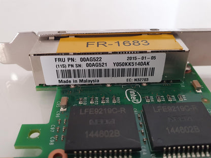 IBM Intel I350-T4 Quad Port Gigabit Ethernet Network Card 00AG521 00AG522