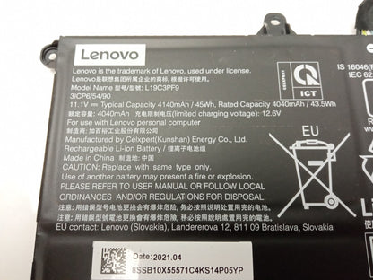 Lenovo 45Wh 11.1V Replacement Laptop Battery L19C3PF9