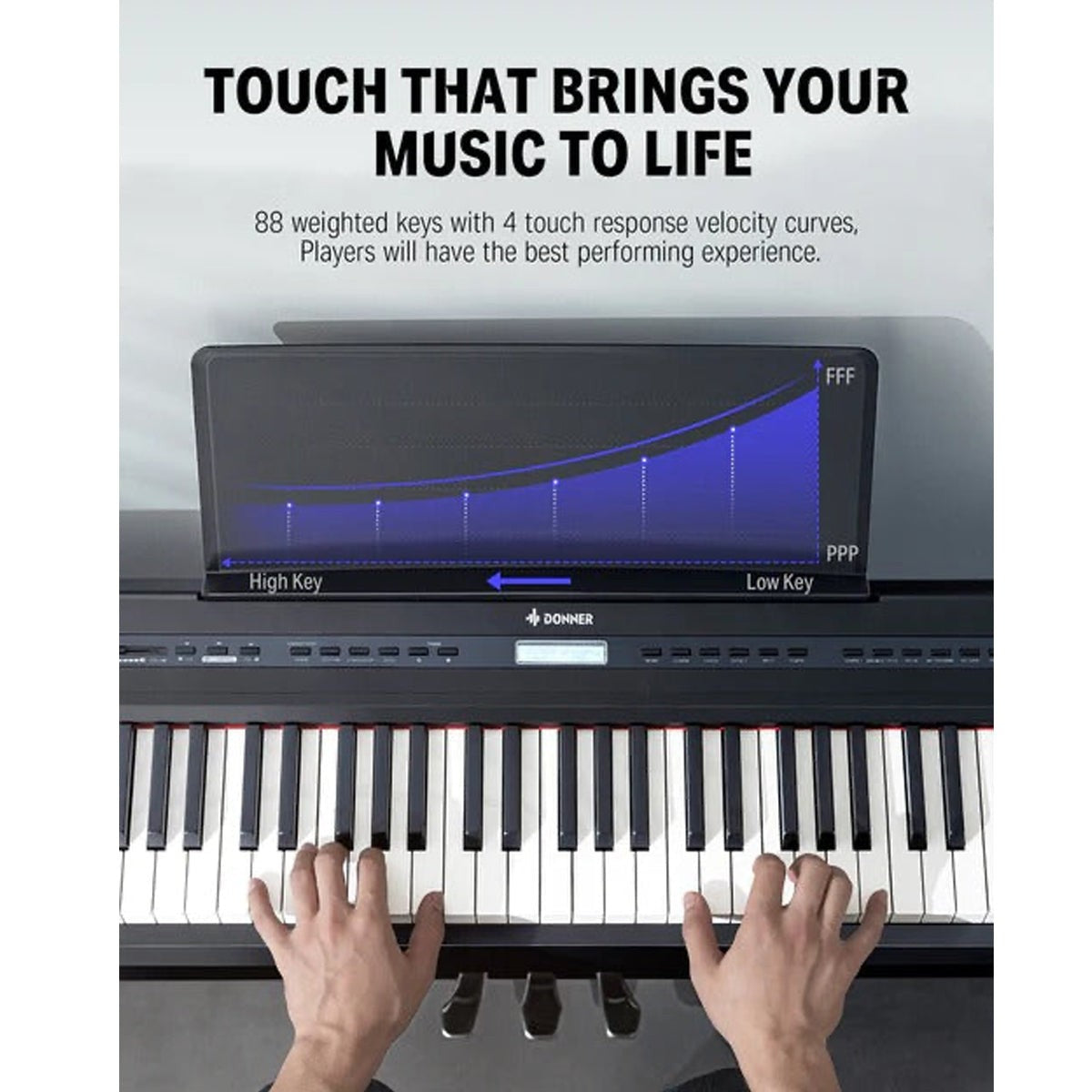 Donner DEP20 ~ 88 Keys Portable Piano - With Stand