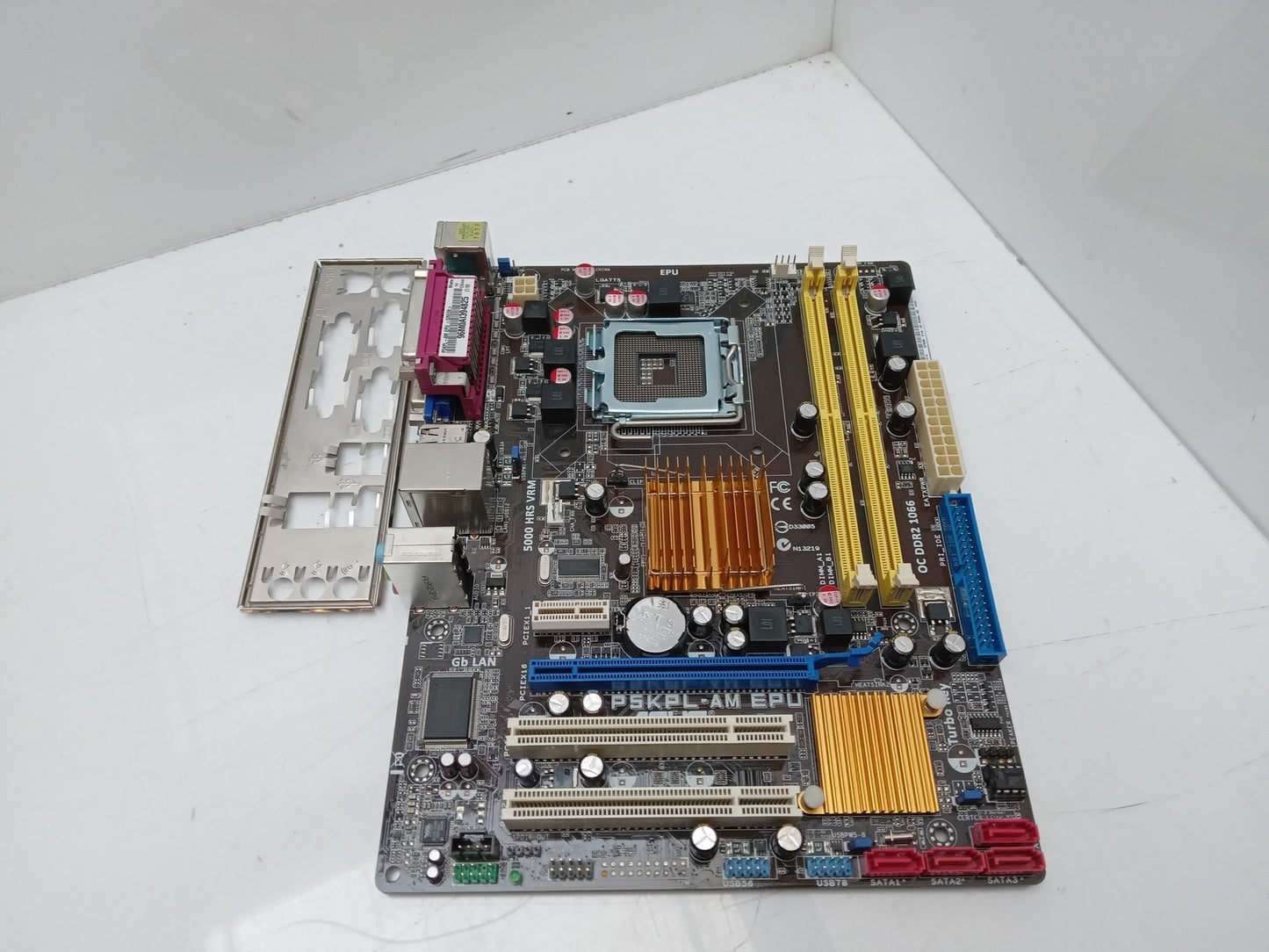 ASUS P5KPL-AM EPU Socket LGA775 DDR2 Micro ATX Motherboard With I/O Shield