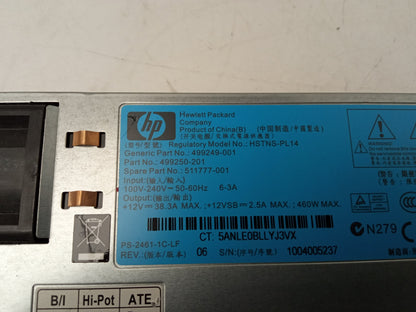 Job Lot 10x HP ProLiant G6 G7 G8 460W Server Power Supply Unit 499249-001