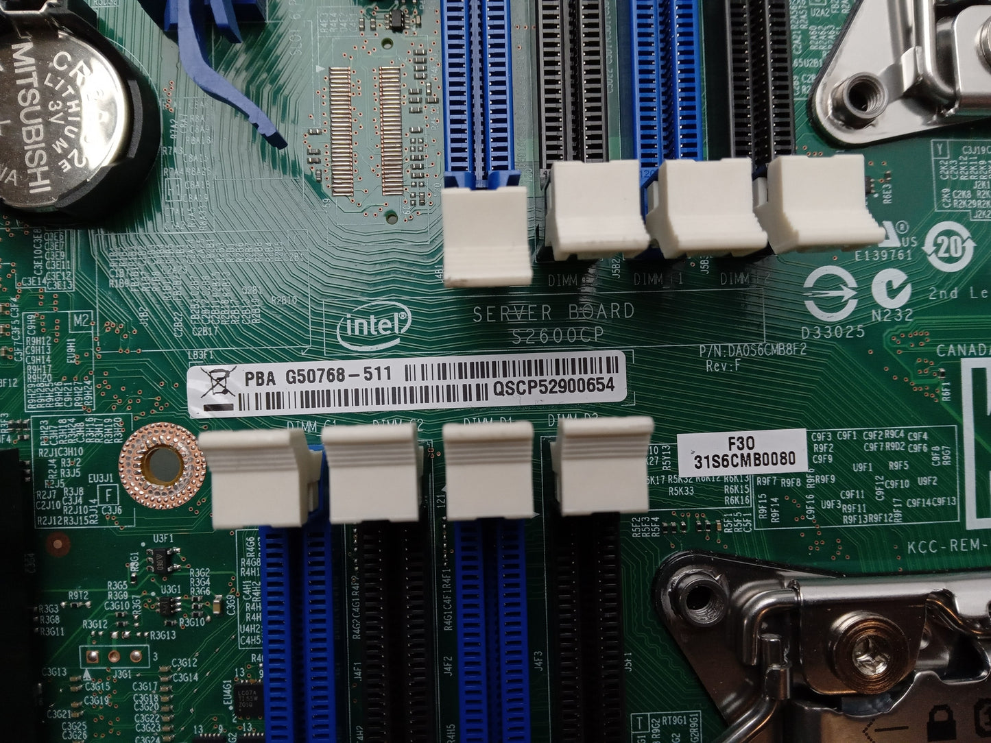 Intel S2600CP Socket LGA2011 DDR3 Server Motherboard G50768-511