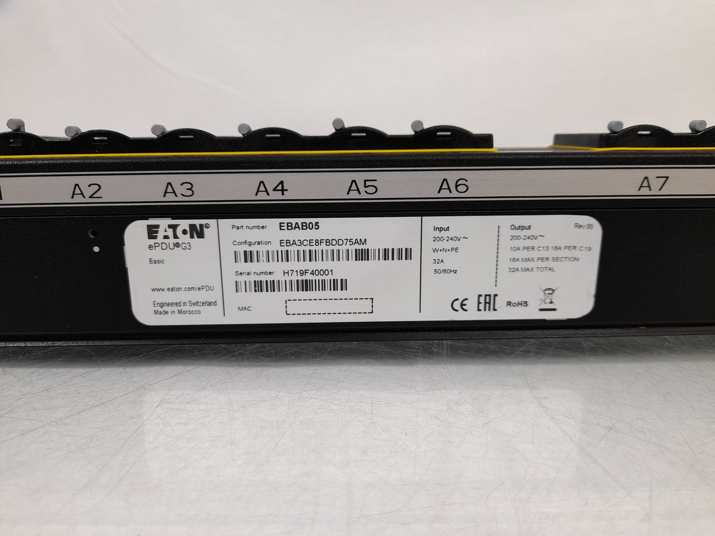 Eaton EBAB05 32A Rack Mountable Power Distribution Unit PDU 24 AC Outlets