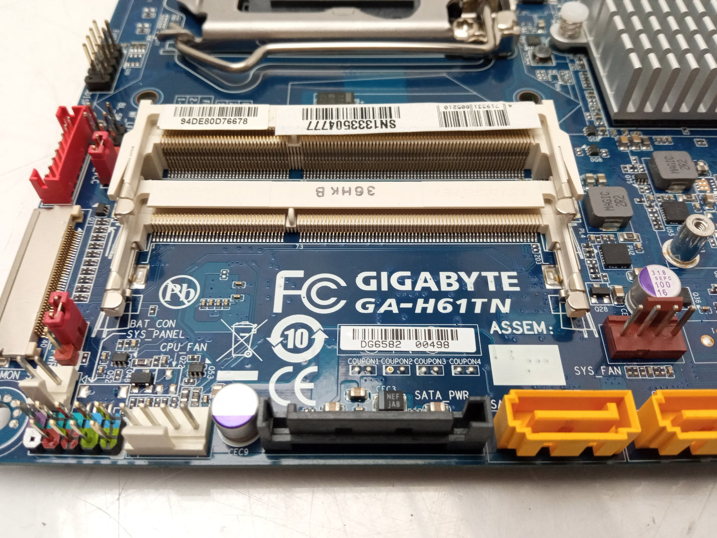 Gigabyte GA-H61TN Socket LGA1151 DDR3 Mini-ITX Motherboard With I/O Shield
