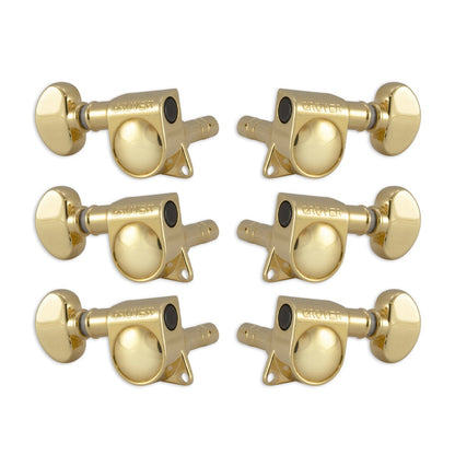 Grover Mini Locking Rotomatics Machineheads ~ 3+3 ~ Gold