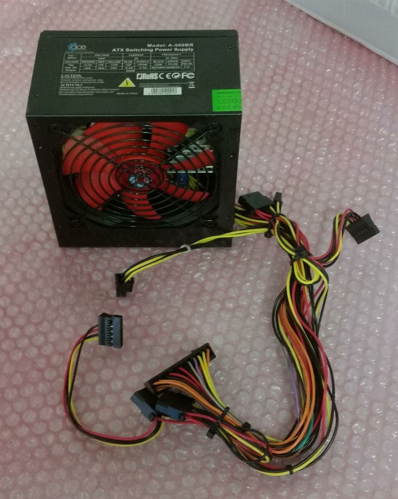 ACE A-500BR 500W Desktop PSU ATX Power Supply Unit