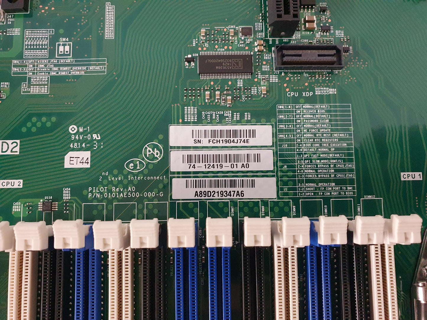 Cisco HX220C M4 Socket LGA2011-3 DDR4 Server Motherboard 74-12419-01