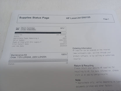 HP LaserJet Managed E60155dn A4 Monochrome Printer - 3GY09A