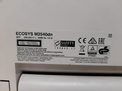 Kyocera Ecosys M2540dn A4 Mono Multifunction Laser Printer