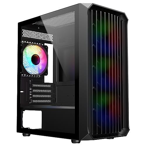 CiT Saturn Airflow Micro-ATX Black RGB PC Gaming Case mATX ‎CIT-SATURN-BLK