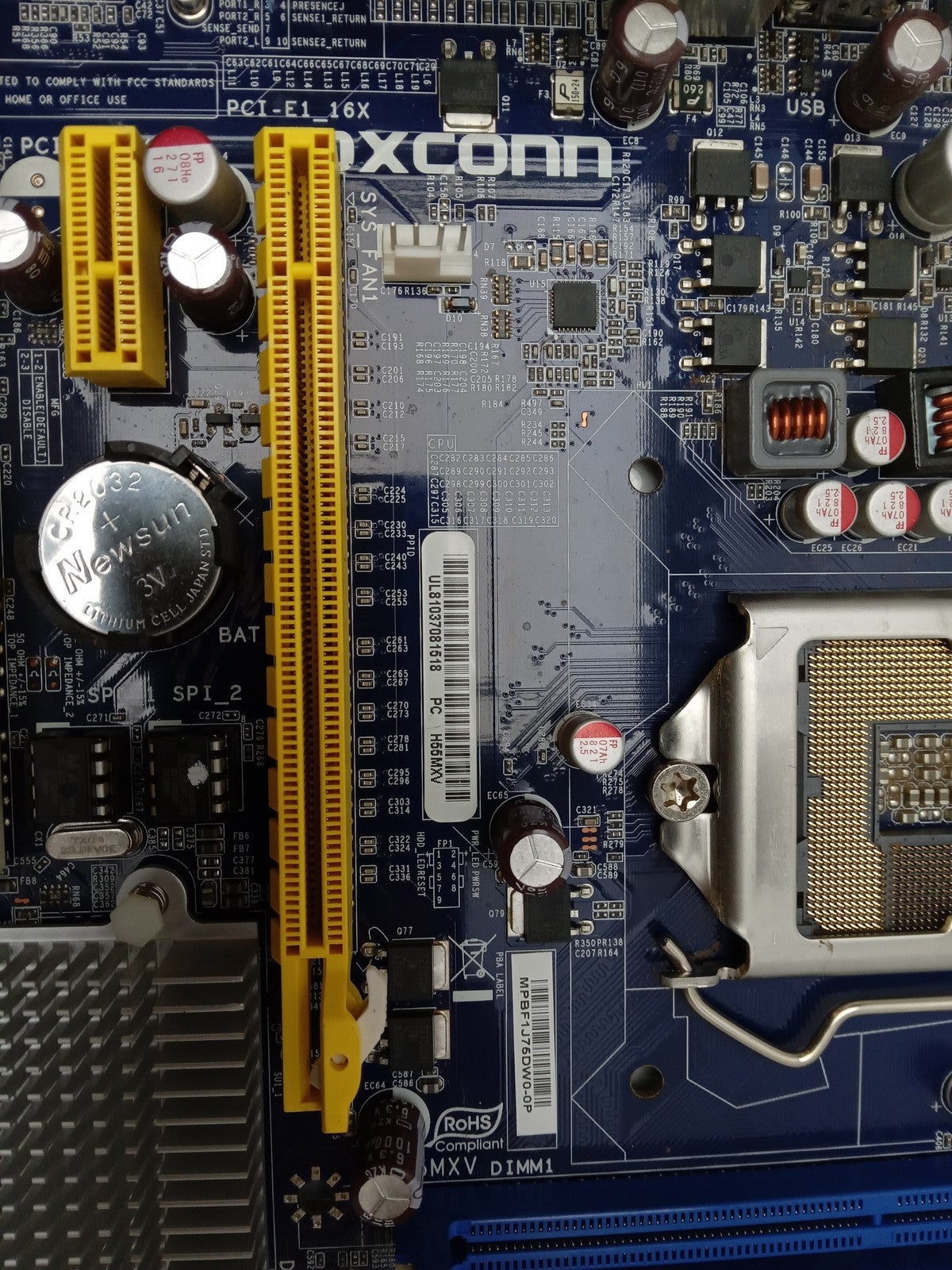 Foxconn H55MXV Socket LGA1156 DDR3 M-ATX Motherboard With I/O Shield