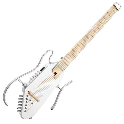 Donner HUSH-1PROWH Headless Electric Guitar ~ White