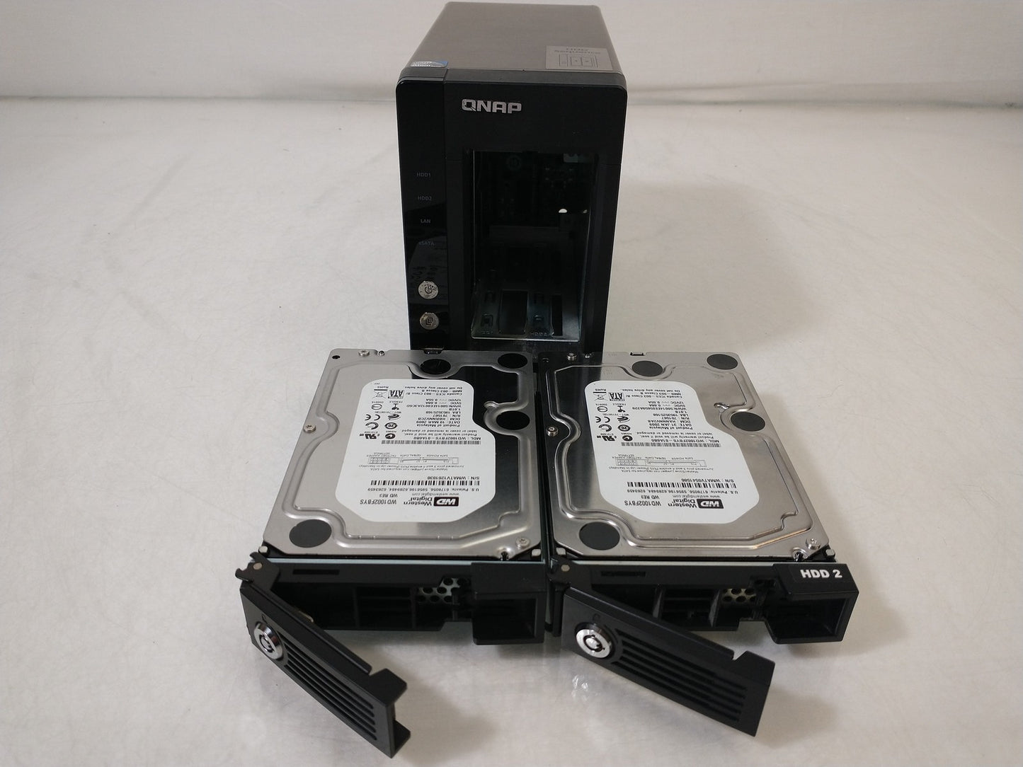 Qnap TS-239 Pro II+ 2 Bay Network Attached Storage 2TB (2x 1TB)- No Power Supply