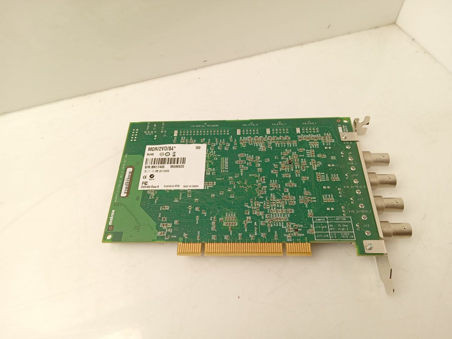 Matrox MOR/2VD/84* Morphis PCI Frame Gabber Card Y7142_03