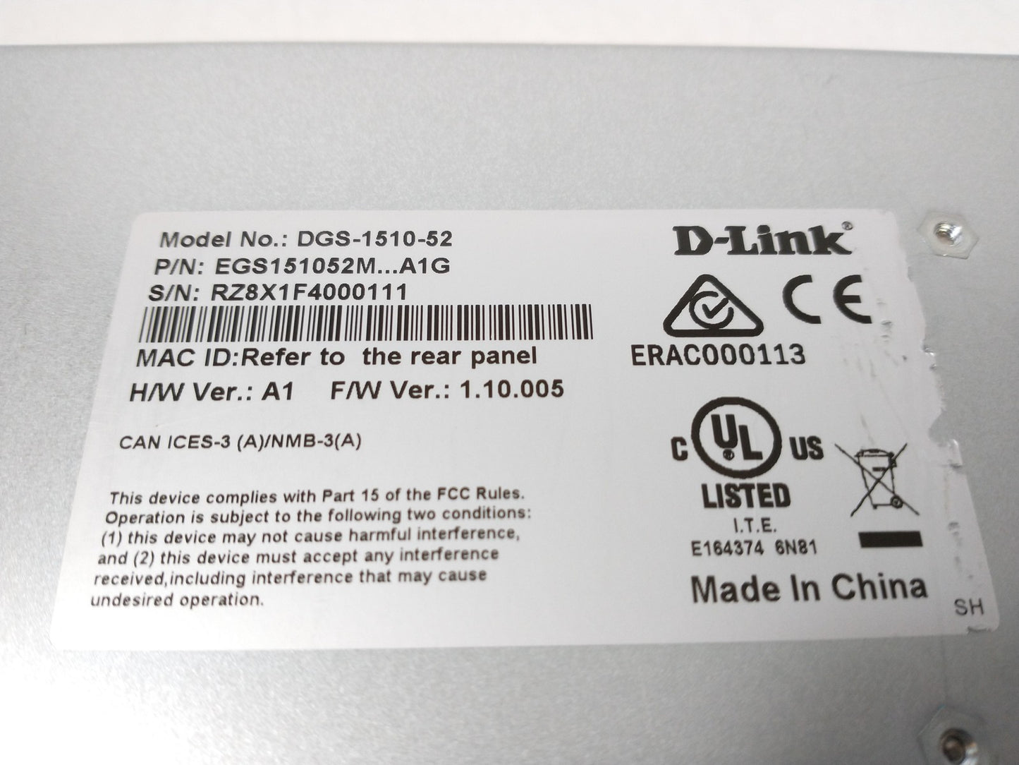 D-Link DGS-1510-52 52 Port Managed Gigabit Network Switch - With Rack Mounts