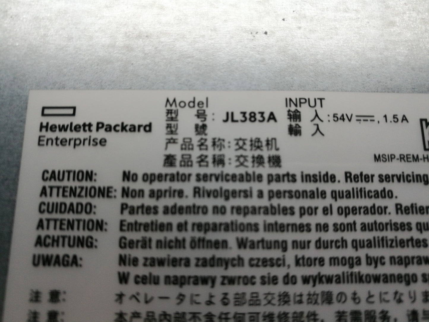 HPE OfficeConnect 1920S JL383A 8 Port PoE+ Gigabit Network Switch - No PSU