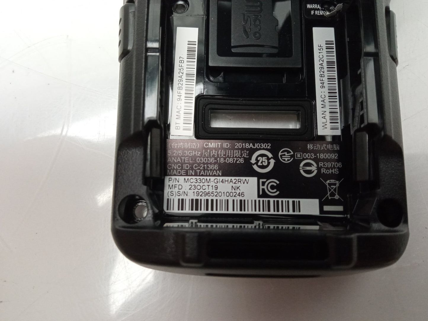 Zebra MC330M Hand Scanner Replacement Handle Assembly MC330M-GI4HA2RW