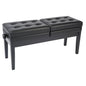 Kinsman Double Adjustable Piano Bench with Storage ~ Satin Black