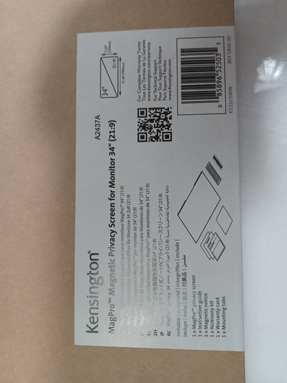 Kensington MagPro Magnetic Privacy Screen Filter For 34" Monitors K52503WW