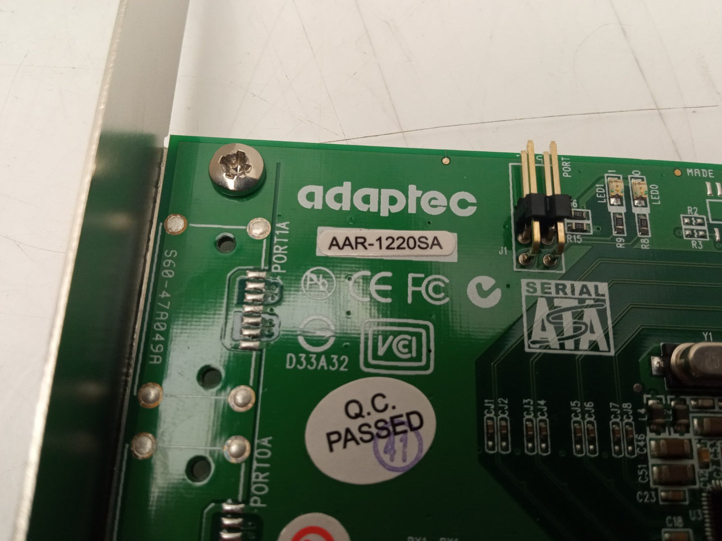 Adaptec AAR-1220SA 2 Port SATA II RAID Card PCA-00279-01-B