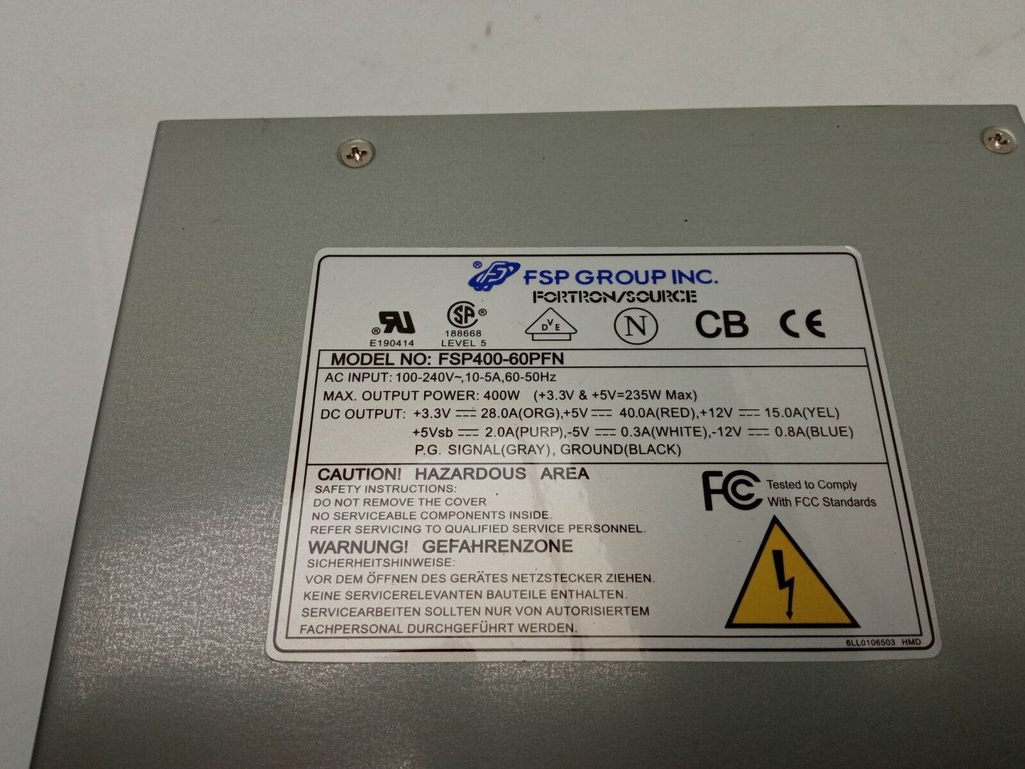 FSP Group FSP400-60PFN 400W ATX Power Supply Unit