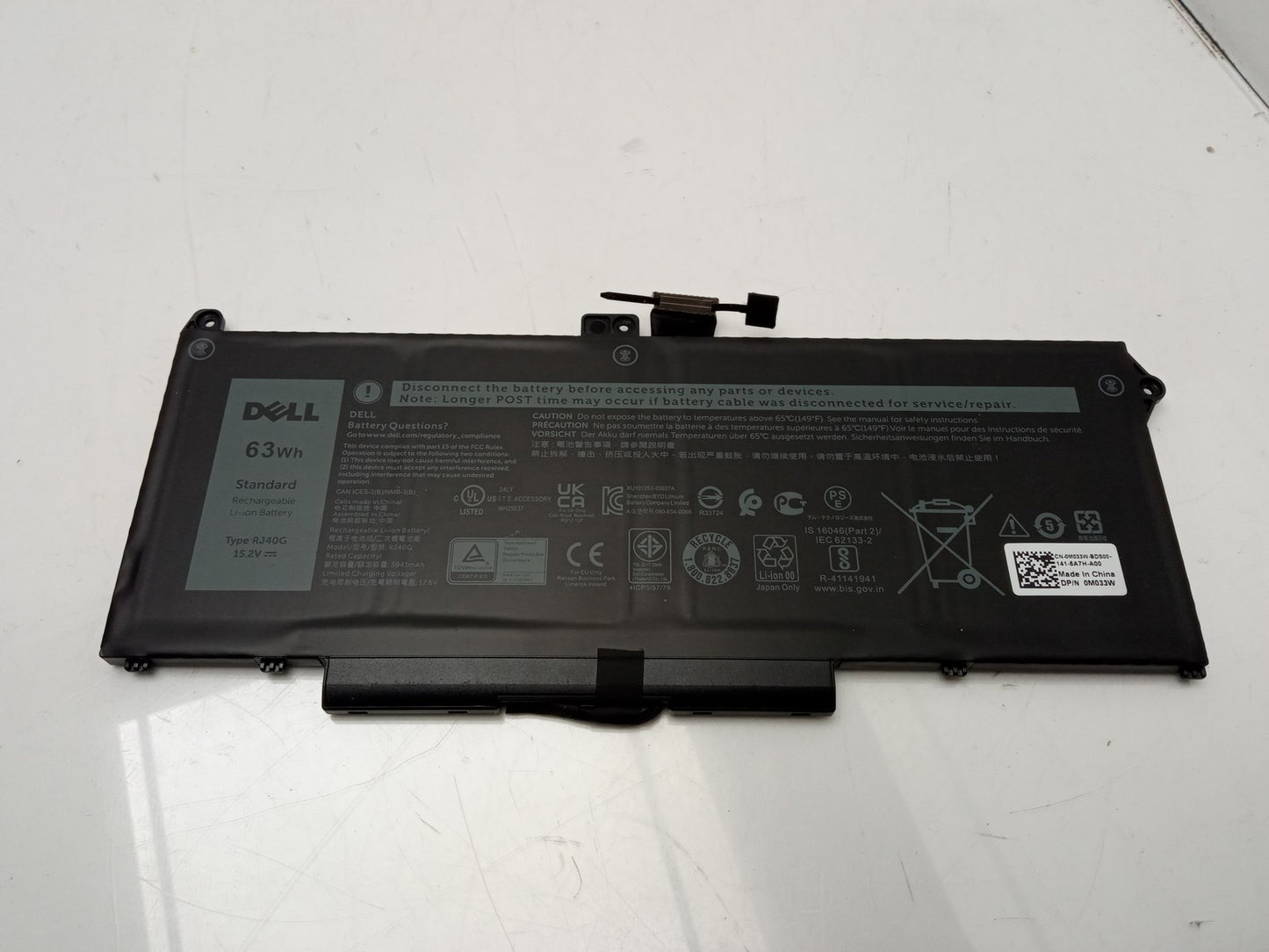 Dell 63Wh 15.2V 3941mAh Replacement Laptop Battery RJ40G