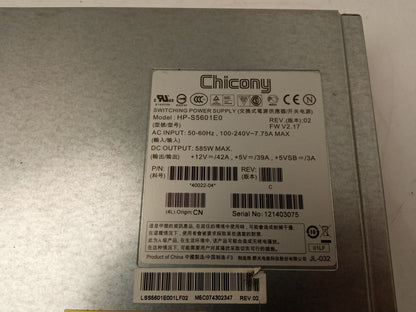 Chicony HP-S5601E0 585W Server Power Supply Unit 45830-00