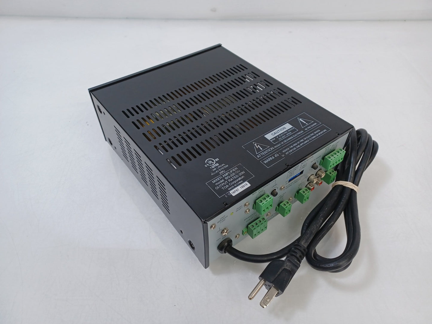 Toa Electronics BG-220 Amplifier & Mixer - 120V US Plug