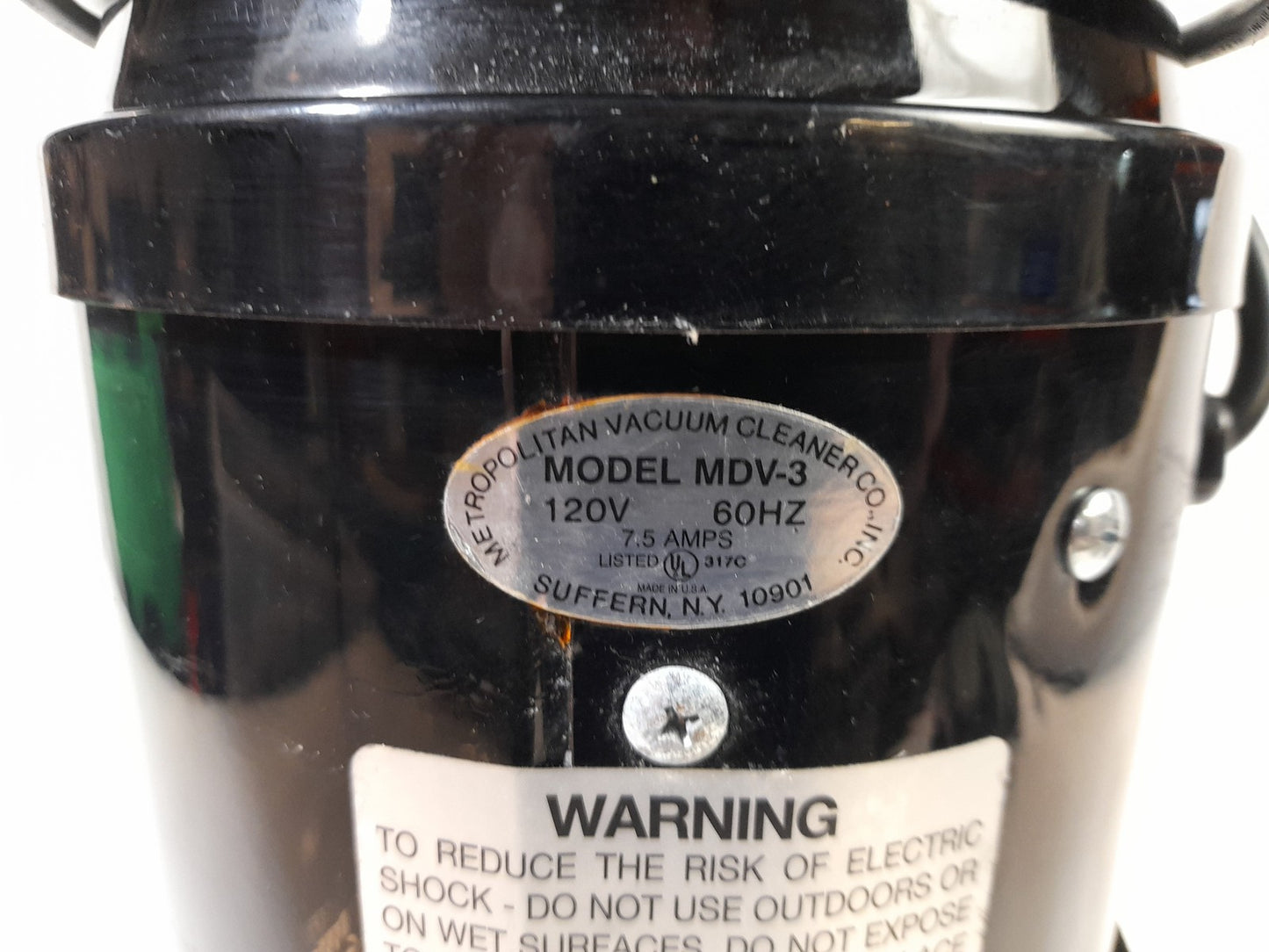 MetroVac MDV-3 4.0 Peak Horsepower DataVac Pro 3 Vacuum Cleaner - No Hose