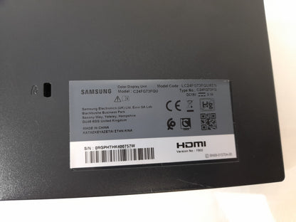 Samsung C24FG73FQU 24" HDMI DP 1920 x 1080 Monitor With Stand - Cracked Bezel