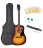 Encore Dreadnought Outfit Acoustic Guitar ~ Sunburst