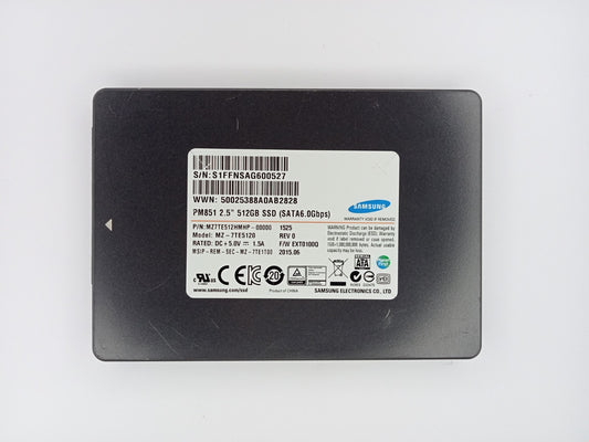 Samsung PM851 MZ-7TE5120 512GB 2.5" Solid State Drive SATA SSD