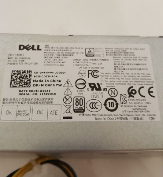 Dell Optiplex 3070 200W Power Supply Unit 04FHYW 4FHYW