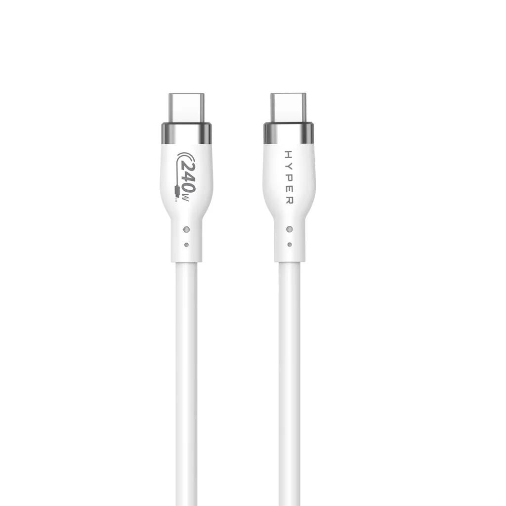 Targus HyperJuice 240W 1M Silicone USB-C to USB-C Tangle-Free Charging Cable