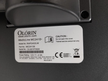 Olorin MedicLine MC241D 24" DVI-D VGA 1920 x 1200 Monitor With Short Stand