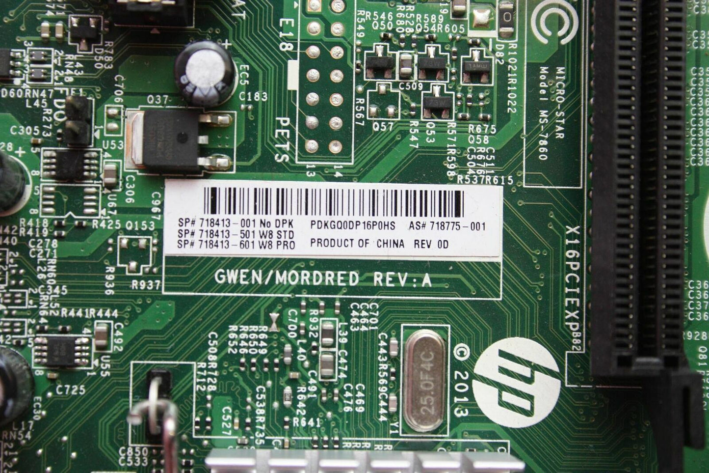 HP ProDesk 400 G1 Socket LGA1150 Motherboard I/O Shield 718775-001 718413-001