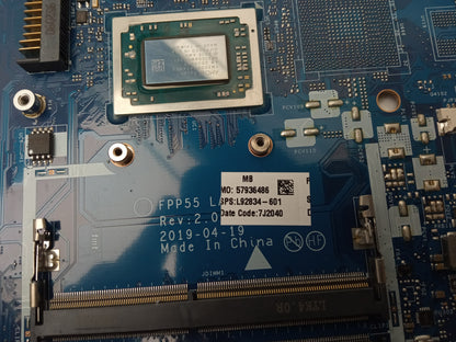 HP 255 G7 Laptop Motherboard With AMD Ryzen 5 3500U 2.10 GHz CPU DDR4 L92834-601