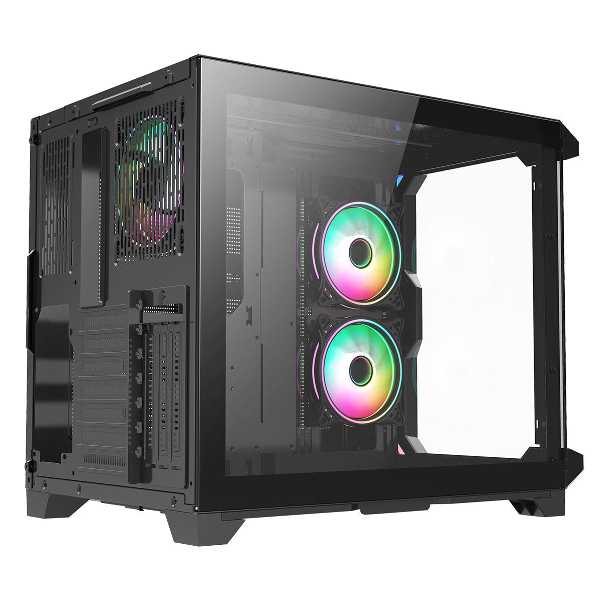 CiT Pro Android X Gaming Cube ATX Mid-Tower Dual Chamber Black PC Computer Case