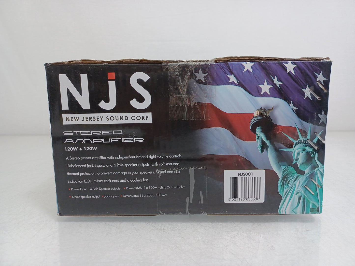 NJS NJA240 Stereo 2x 120W RMS 2U Rackmount Power Amplifier