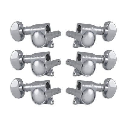 Grover Mini Locking Rotomatics Machineheads ~ 6 in-line ~ Chrome