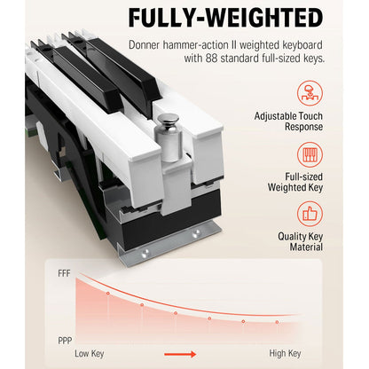 Donner DDP80 88 Key Digital Piano - Natural