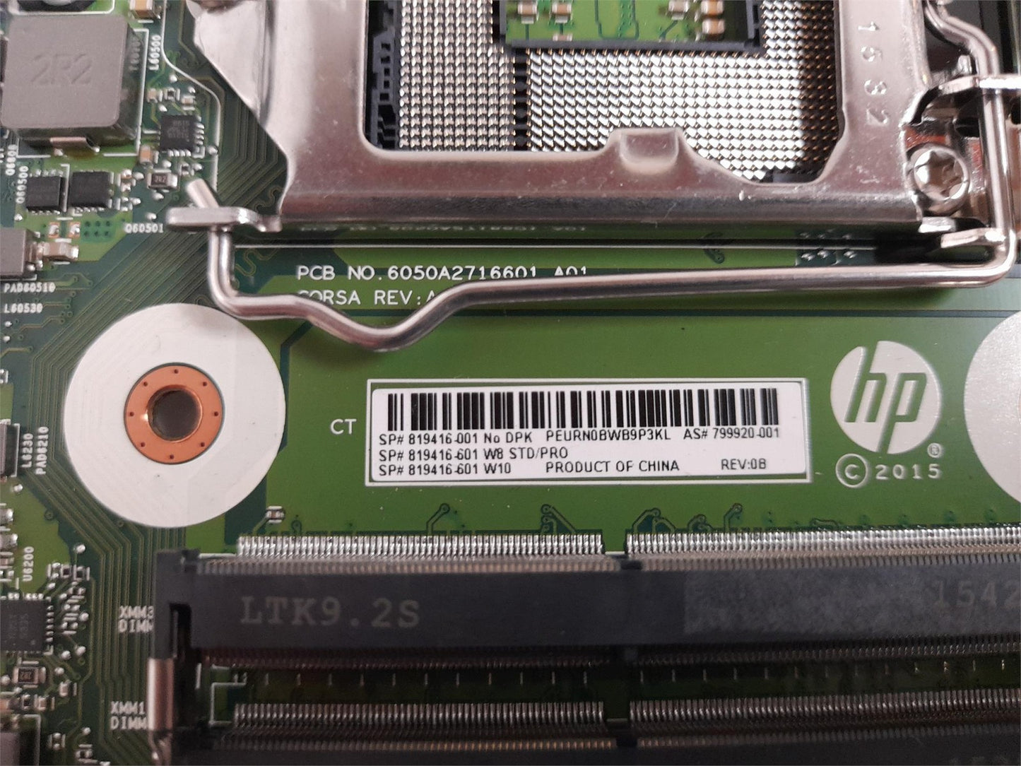 HP ProOne 400 G2 AIO Socket LGA1151 DDR4 Motherboard 799920-001 819416-001