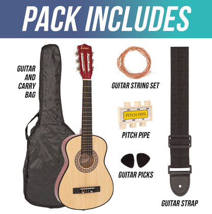 Encore Junior Size 30" Classic Guitar Pack ~ Natural