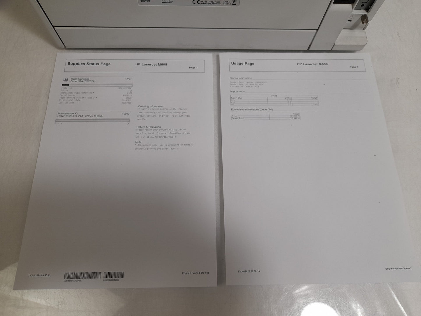 HP LaserJet Enterprise M608n A4 Network Monochrome Laser Printer - K0Q17A