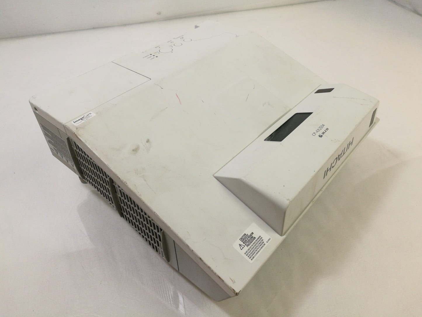 Hitachi CP-AX2504 Short Throw Projector - 23 Lamp Hours - Missing Back Cover