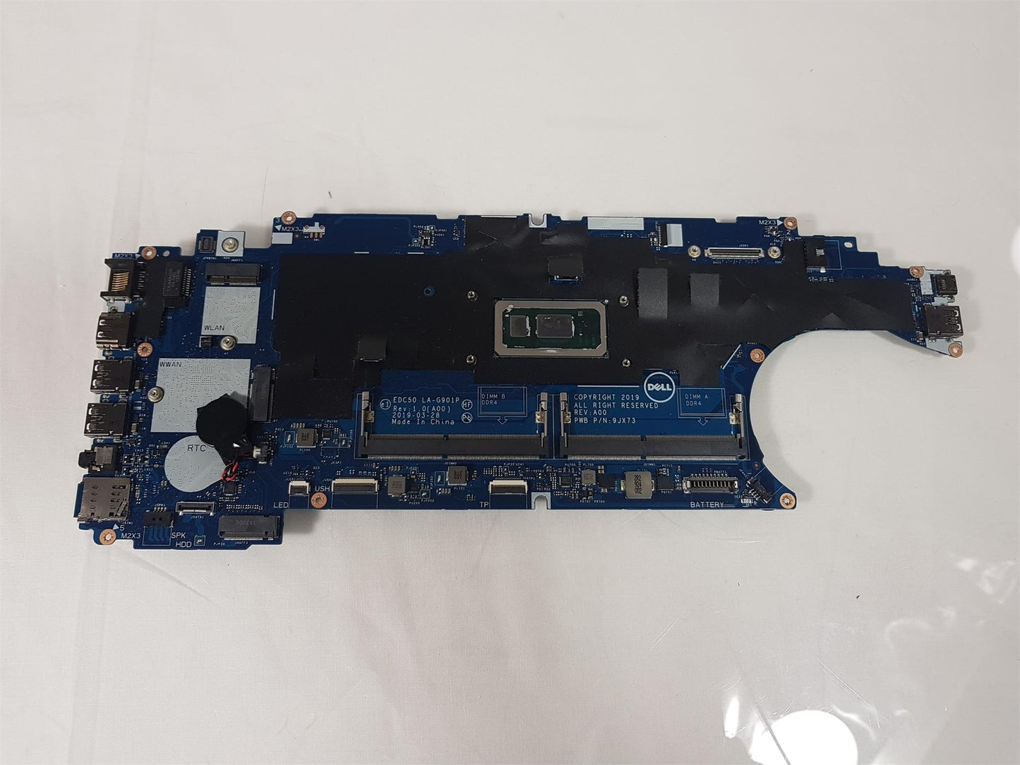 Dell Latitude 5500 Laptop Motherboard with i5-8265U CPU 0F9GJ4 F9GJ4 LA-G901P